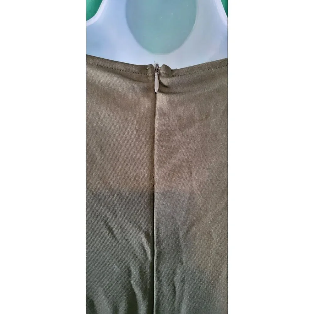 BLENCOT V-Neck Wide Leg Olive Green Jumpsuits Sz XXL - Picture 7 of 8